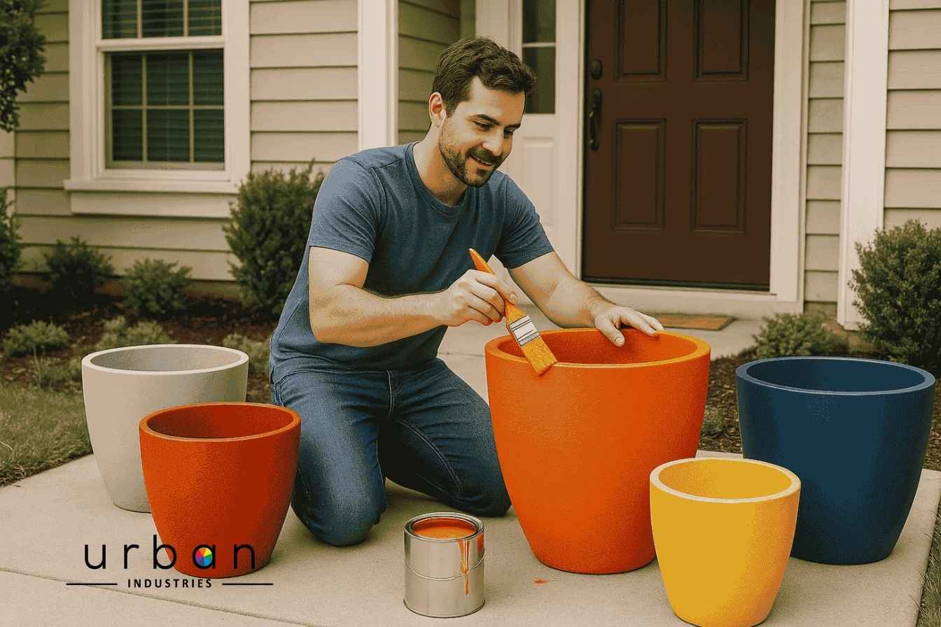 giant planting pots Artisan Rolled Rim Planter, Medium Artisan Rolled Rim Planter - 19" | Handmade Terra Cotta